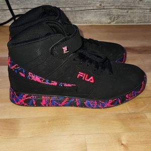 Women's Fila rare black high top shoes